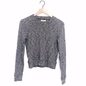 Madewell Marled Mockneck Long Sleeve Sweatshirt
